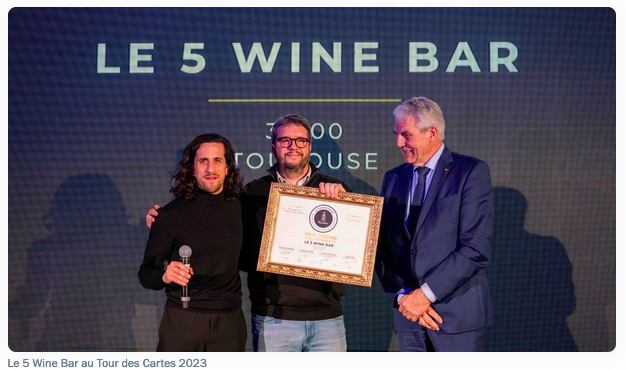 Le 5 Wine Bar de Toulouse récompensé