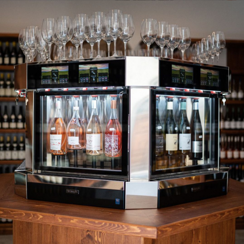 Service de vin au verre Roma 4 bouteilles d'enomatic en version enoround